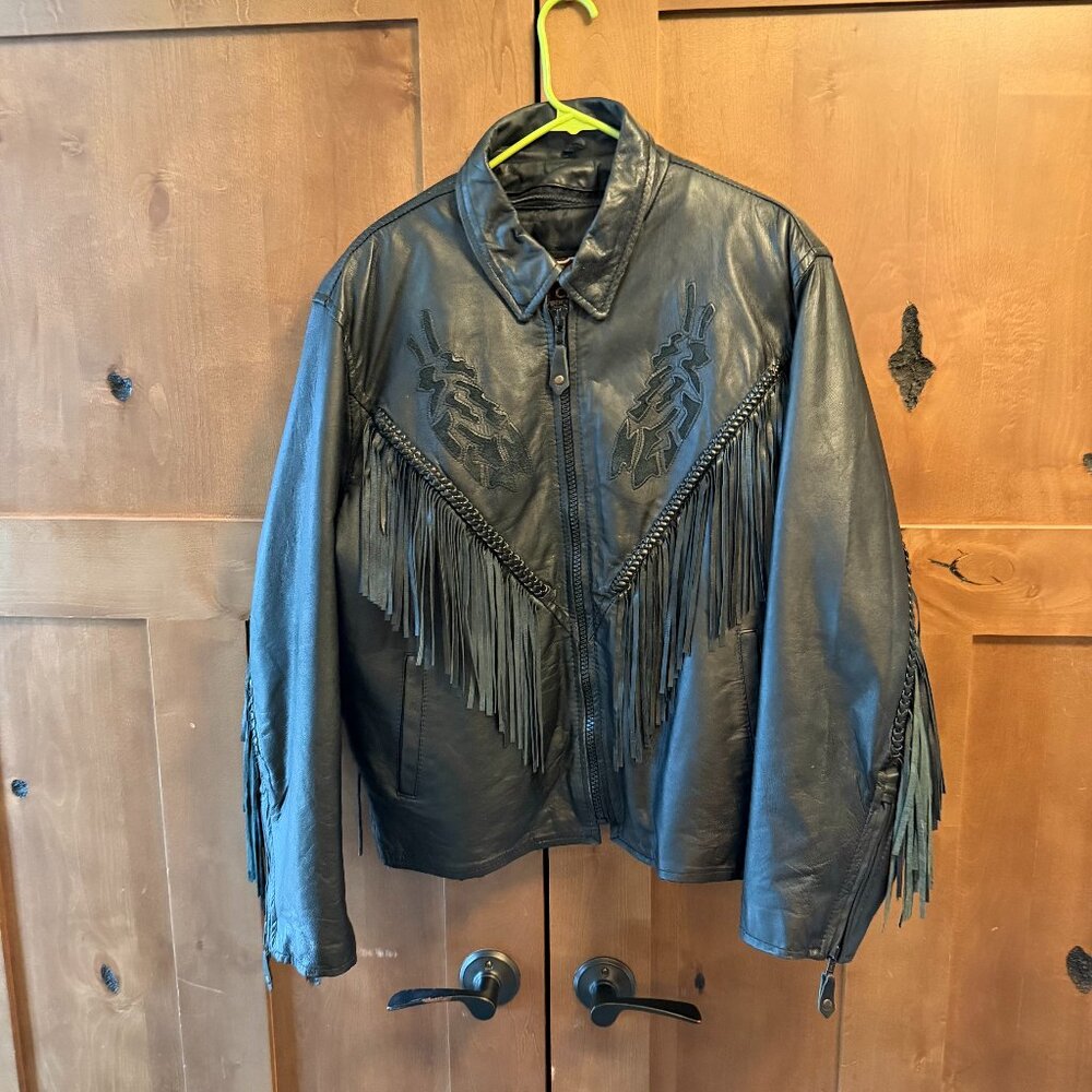 Leather Club Sheepskin Leather Jacket w/removable vest Womens' XL (est'd.)